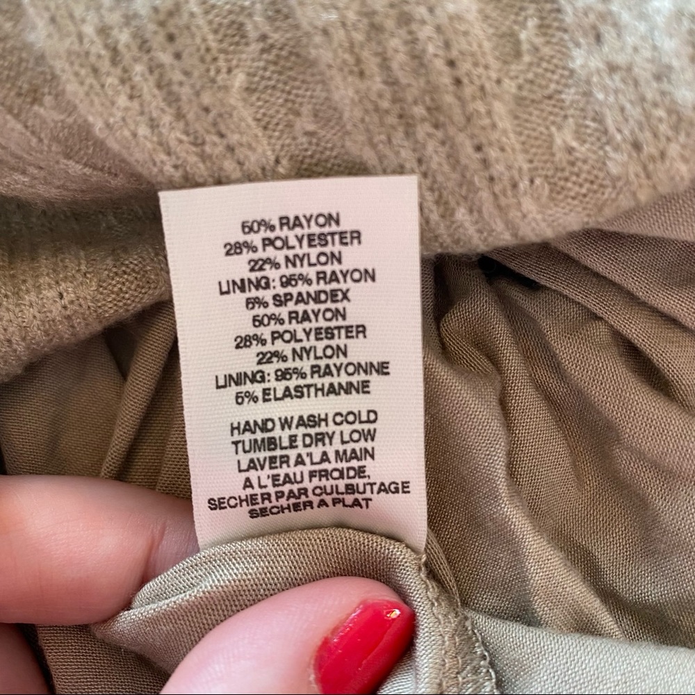 Amadi Anthropologie Knit Cream Midi Dress - Picture 6 of 9